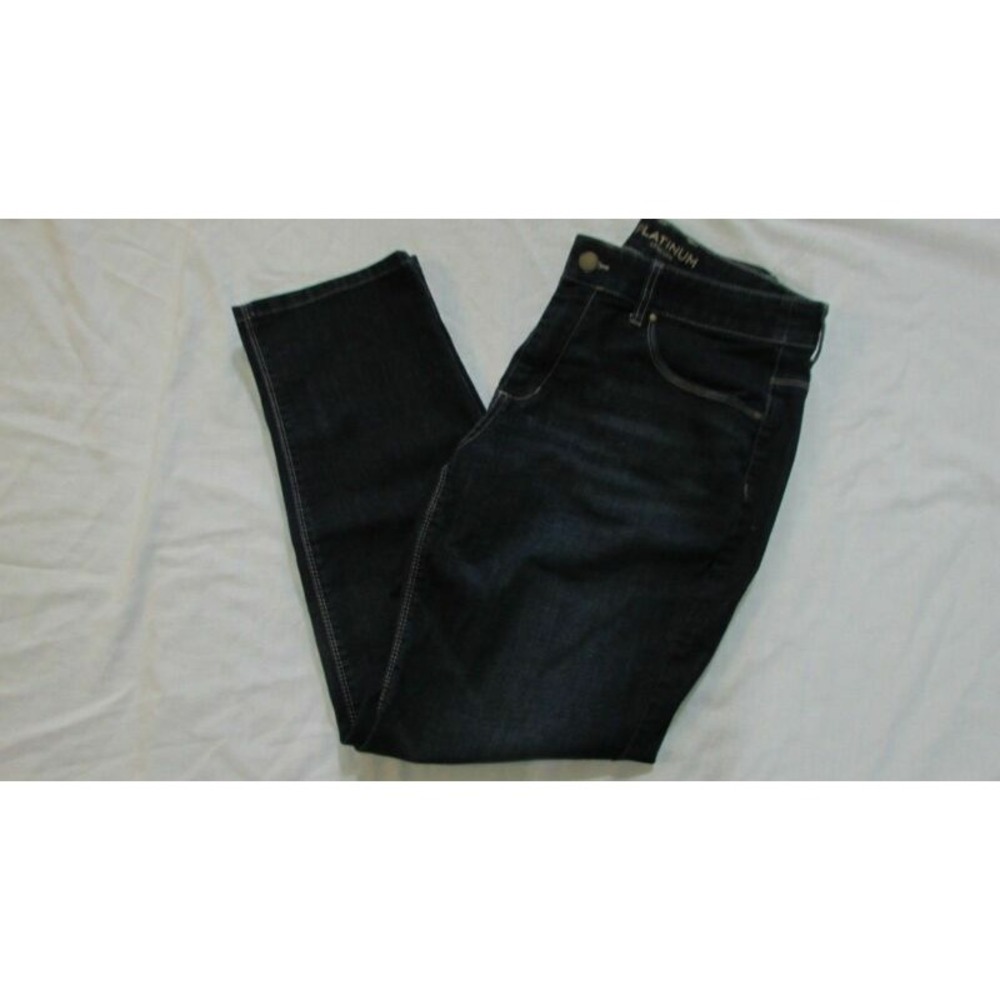 Chico's Platinum‎ denim straight leg jeans Women Jeans 1 (8) 27.5" inseam short